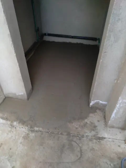 Preparação de piso em área interna